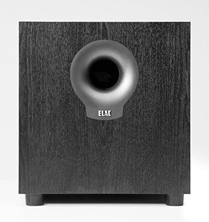 ELAC Debut S10.2 Subwoofer – 200W aktiver Basslautsprecher für kraftvolle Sounds, ideal für Stereo-Anlagen, Schwarz