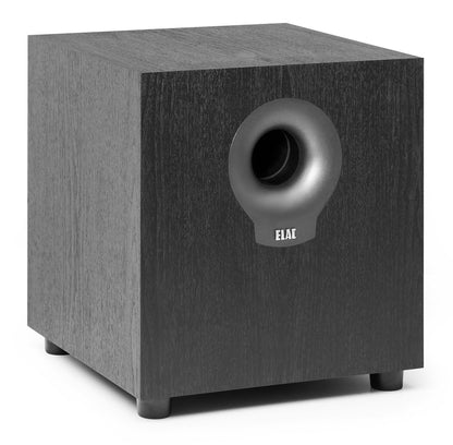 ELAC Debut S10.2 Subwoofer – 200W aktiver Basslautsprecher für kraftvolle Sounds, ideal für Stereo-Anlagen, Schwarz